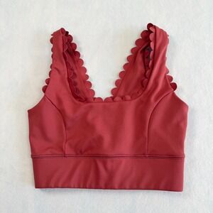 Anthropologie IVL Scallop Power Bra Size 2 Running Athletic Workout Training